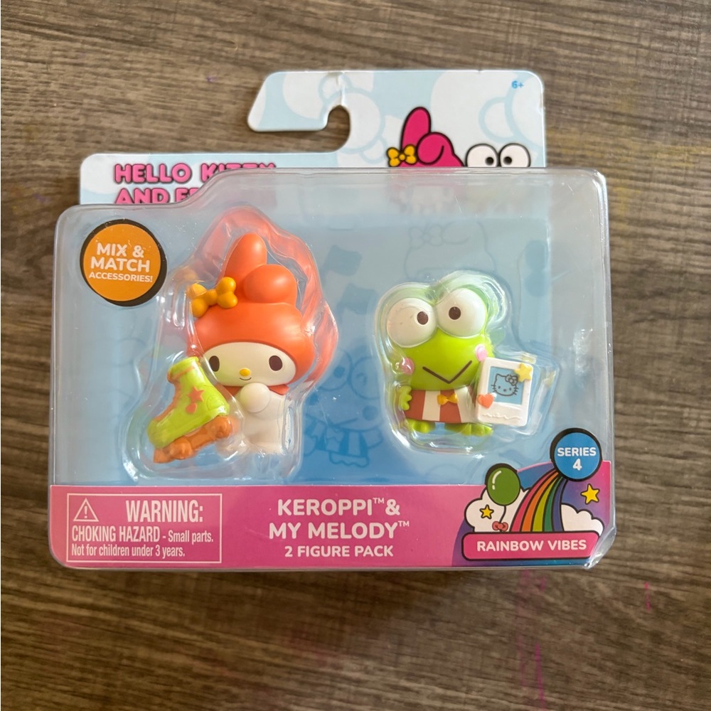 Sanrio Keroppi & My Melody Figure Set‎ — Orange My Melody, Green Keroppi